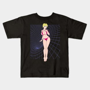 Hot Anime Chick Giant Bazoinkers All Bouncing Around And Stuff Kids T-Shirt